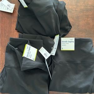 Three pair of Old Navy, elevate, high-rise leggings